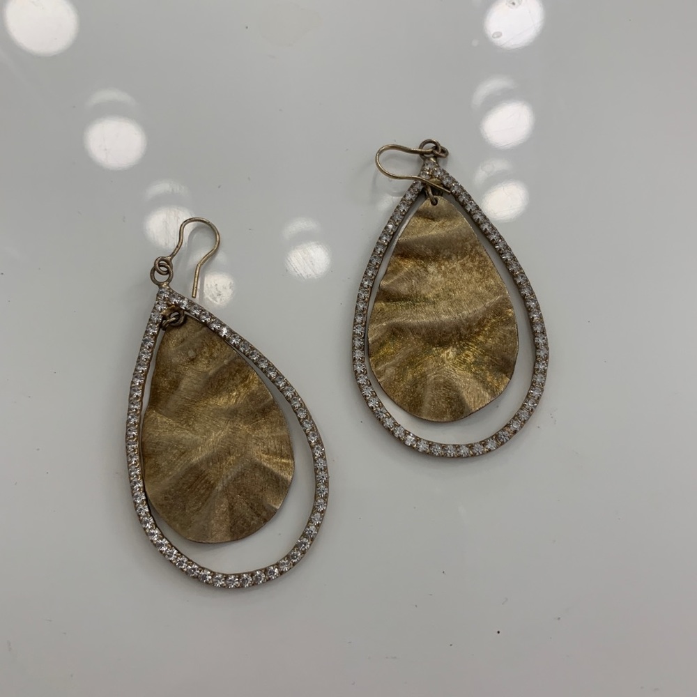 gold dangle earrings